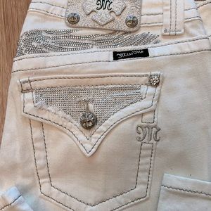 Miss Me White Jeans with sequins
